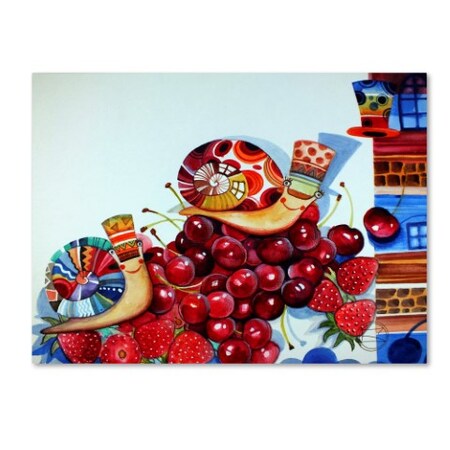 Oxana Ziaka 'Hedgehogs' Canvas Art,14x19